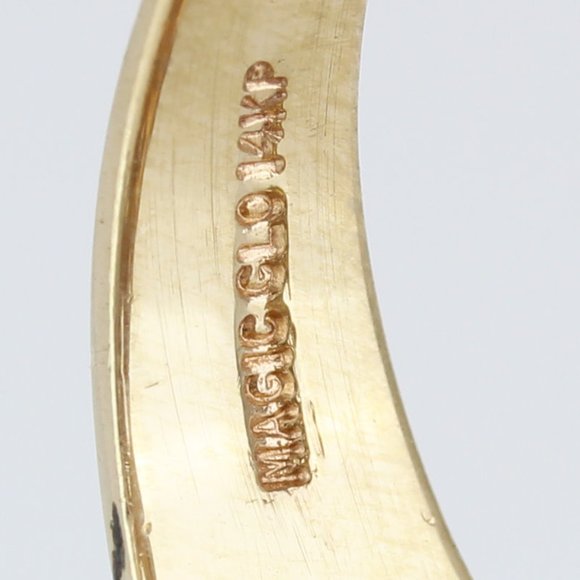 Vintage 14k Rose Gold Diamond Nugget Cocktail Ring by Magic Glo - Picture 6 of 9